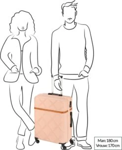 Princess Traveller Whistler - Reiskoffer - Roze - Medium - 66cm -Bagage Kortingen Winkel 976x1200 6