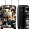 NoBoringSuitcases.com® Koffer - Handbagagekoffer - Kat - Dieren - Poes - Patronen - Trolley Op Wieltjes - Past Binnen 55x40x20 Cm En 55x35x25 Cm - Reiskoffers -Bagage Kortingen Winkel 978x1200 10