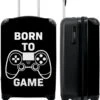 NoBoringSuitcases.com® Koffer - Quote - Gaming - Controller - Boys - Past Binnen 55x40x20 Cm En 55x35x25 Cm - Handbagage - Trolley - Fotokoffer - Cabin Size - Print