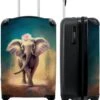 NoBoringSuitcases.com® Koffer - Handbagage Trolley - Olifant - Verf - Bloemen - Portret - Abstract - Reiskoffer Met Wielen - Past Binnen 55x40x20 Cm En 55x35x25 Cm - Koffertje - Fotokoffer -Bagage Kortingen Winkel 978x1200 19