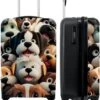 NoBoringSuitcases.com® Koffer - Hond - Dieren - Design - Bruin - Trolley Op Wieltjes - Handbagagekoffer - Past Binnen 55x40x20 Cm En 55x35x25 Cm - Reiskoffers - Fotokoffer -Bagage Kortingen Winkel 978x1200 5