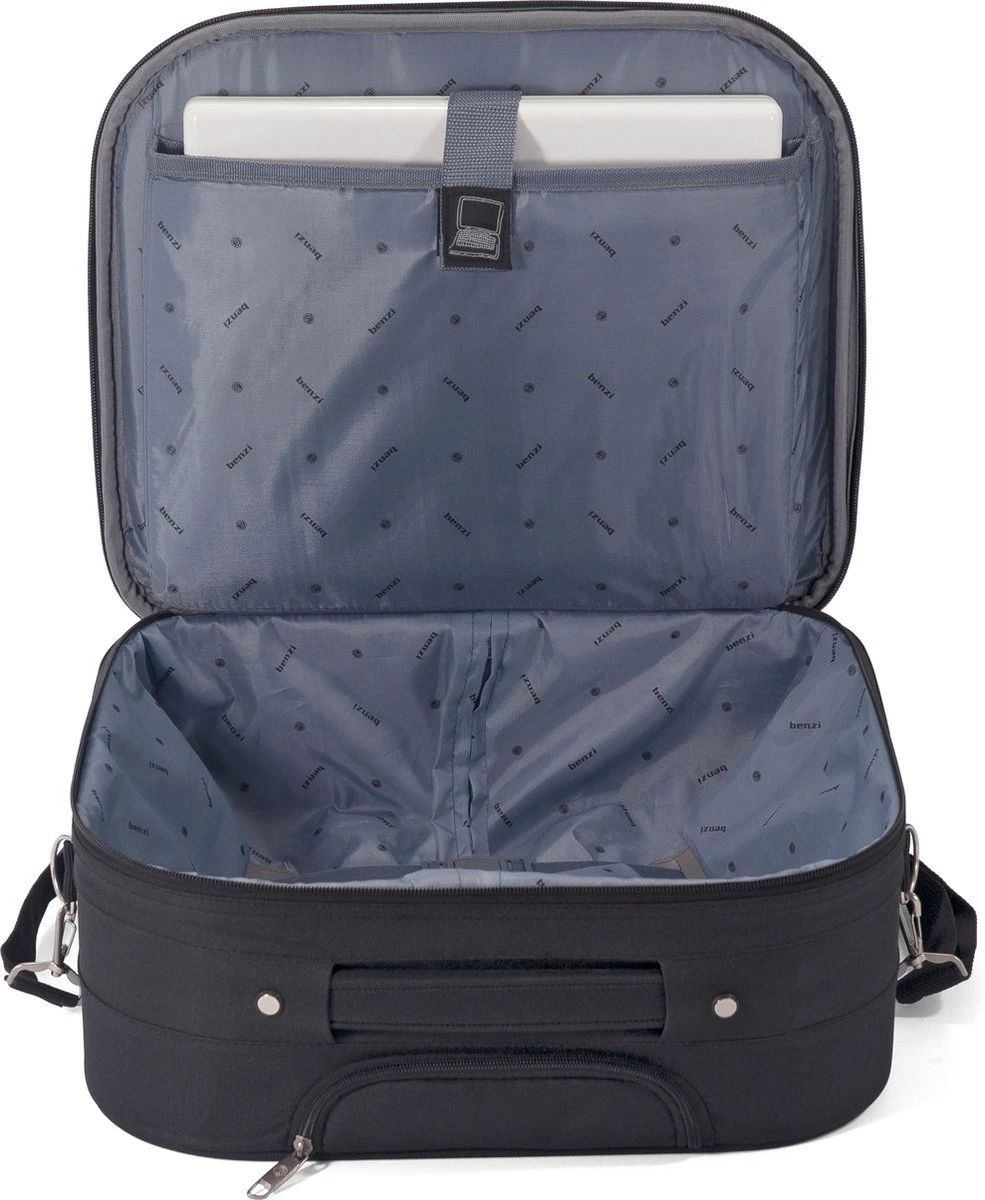 Benzi Elvas Pilotcase - Laptoptrolley - Zwart 5 Benzi Elvas Pilotcase - Laptoptrolley - Zwart - Afbeelding 3